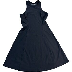 Outdoor Voices Athena Dress Black XS Racerback‎ Sleeveless Athletic Fitted Flare